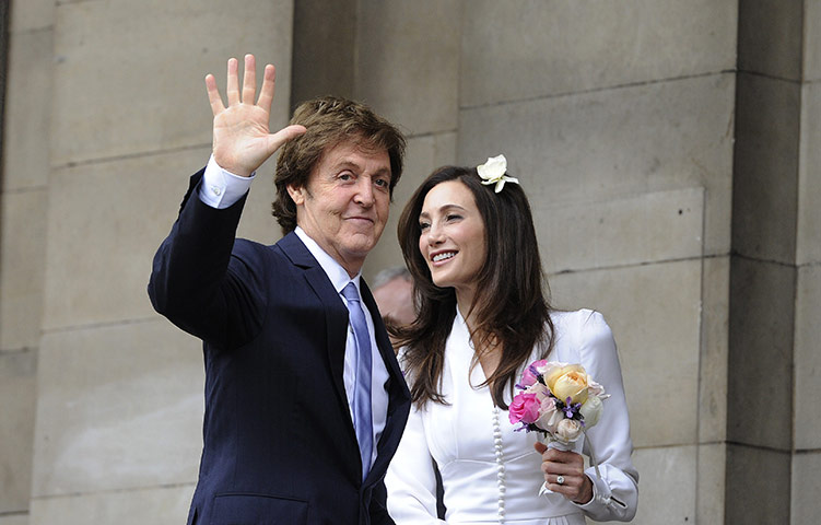 paul mccartney wedding: Paul McCartney and his fiancee Nancy Shevell arrive