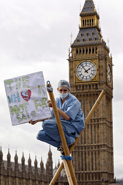 NHS cuts protest : NHS cuts protest 