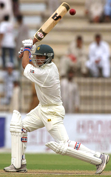 cricket4: Pakistani batsman Salman Bhutt hits a ba
