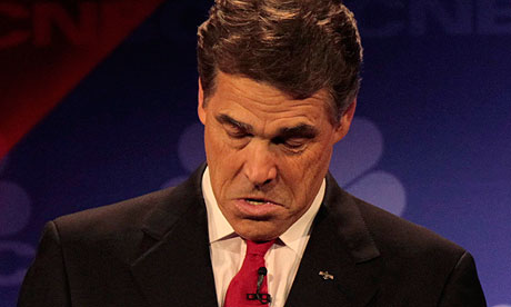 Rick Perry checks his notes