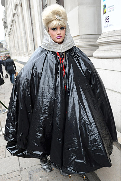 show-offs: Leigh Bowery dressed in a bin liner
