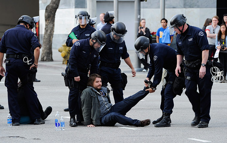 24 hours in pictures: California University students demonstrate