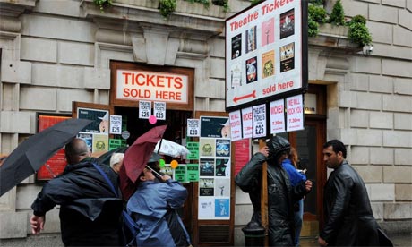 Queuing for theatre tickets