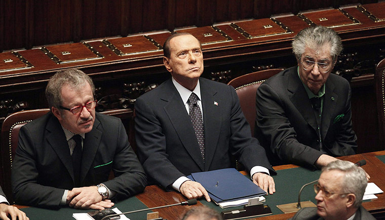 Week in Business:  Italian Prime Minister Silvio Berlusconi during a finance vote