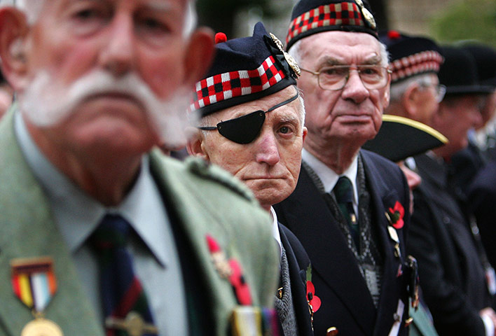 Armistice day: British war veterans visit the Field of Remembrance at Westminster Abbey