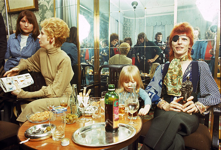 David Bowie life in pix: David Bowie with his wife Angie and son Zowie
