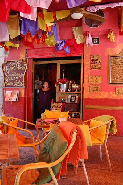 Campo update: The proprietor of a Mallorca tapas bar stands in the doorway