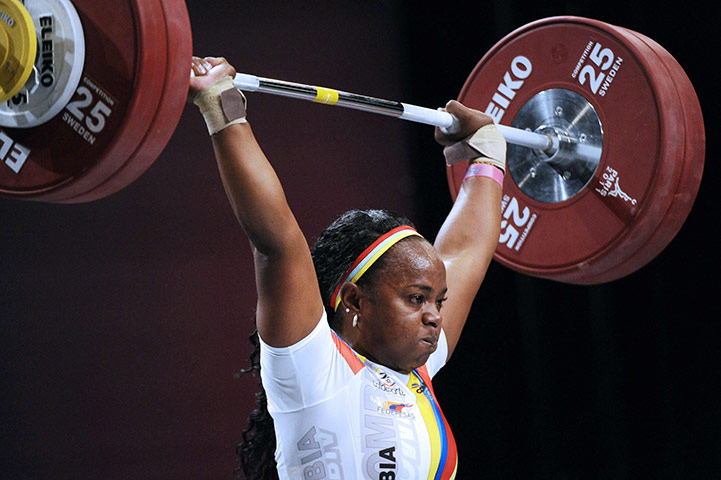 Weightlifting faces: Colombia's Valoyes Cuesta Ubaldina