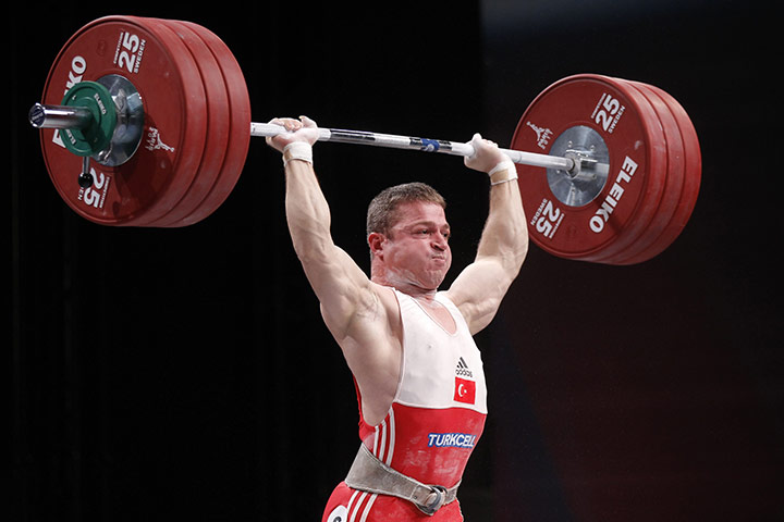 Weightlifting faces: Turkey's Ekrem Celil - men's 69kg class