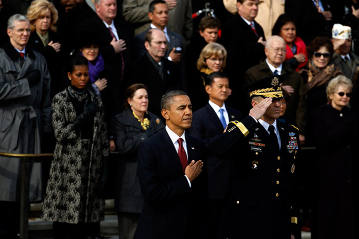 US Remembrance Day: President Obama Attends Wreath Laying Ceremony At The Tomb Of The Unknowns