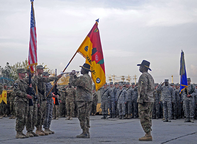 US Remembrance Day: Official flag of Regional Command - East ceremony in Bagram 