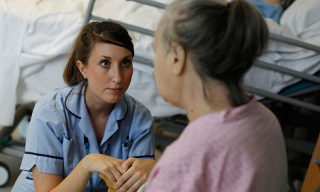Carer and patient at Hinchingbrooke Hospital