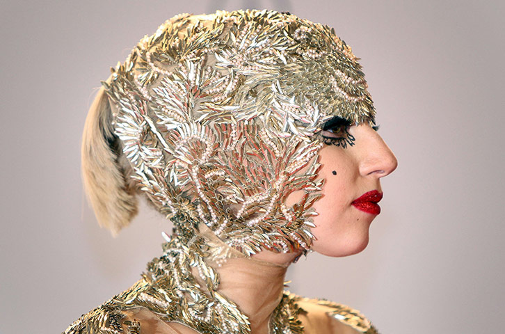 music: Lady Gaga poses at the International Pop award during the Bambi's