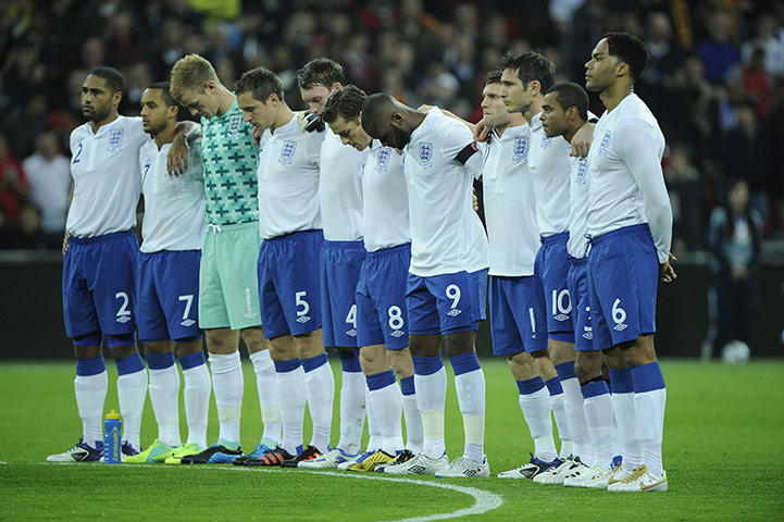 England friendly: minute silence