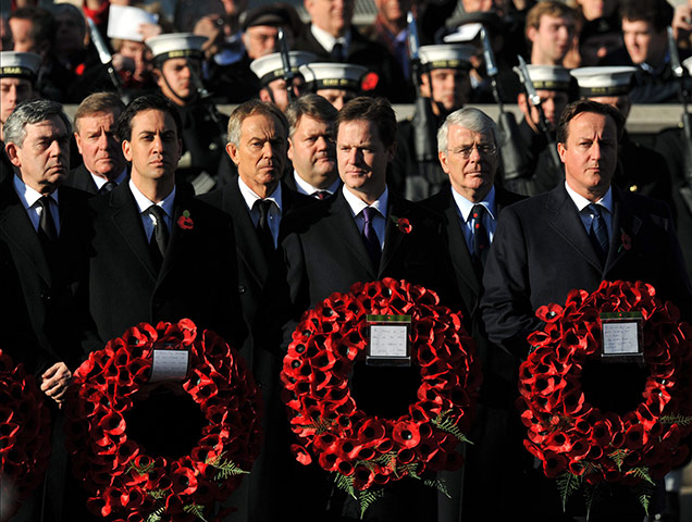 Remembrance Sunday: Members of the British political establishment pay their respects 