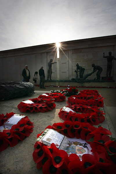 Remembrance Sunday: Wreaths at the National Memorial Arboretum in Alrewas