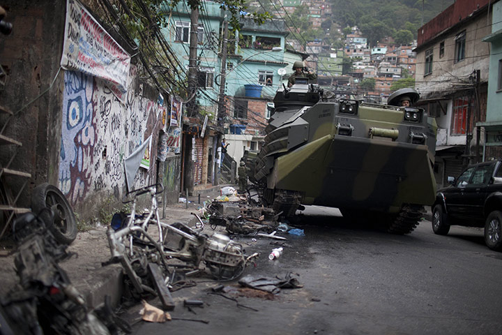 Rio raid: navy armoured vehicle