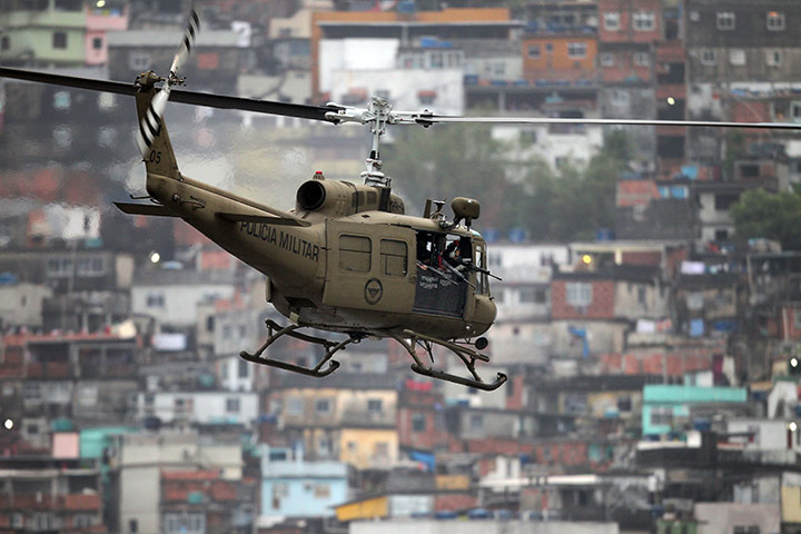 Rio raid: paramilitary helicopter