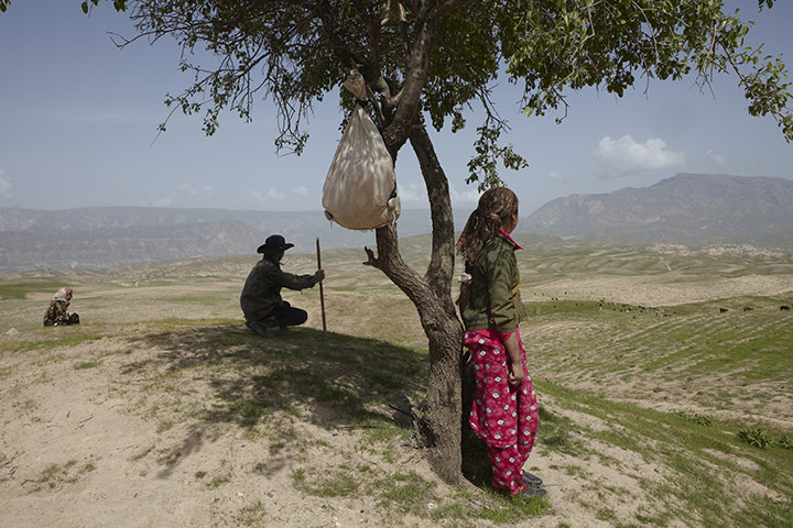 After the thaw: South-eastern Tajikistan: Shepherds keep a watch over their livestock