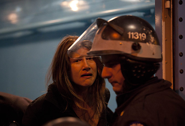 Occupy Wall St eviction: Police officers order protesters to leave the encampment