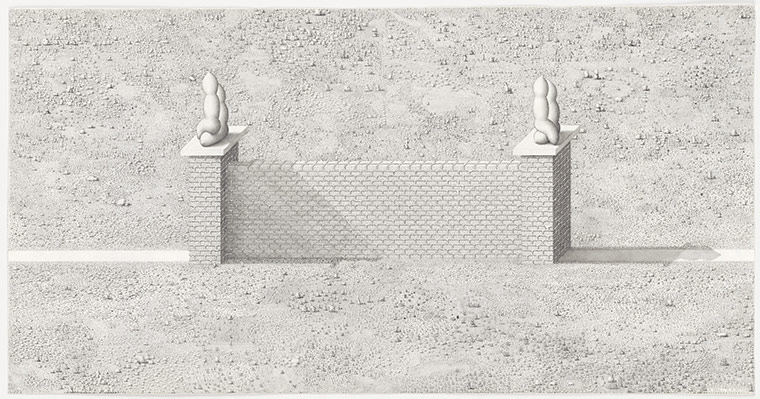 Paul Noble exhibition: A Wall is a Path by Paul Noble