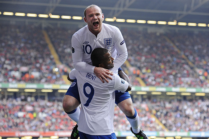 Euro 2012 qualifiers: Wayne Rooney celebrates after scoring for England against Wales