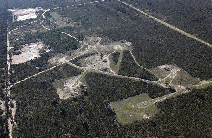 From the agencies: Coal-seam gas wells stand in formation on a property near Cecil Plains