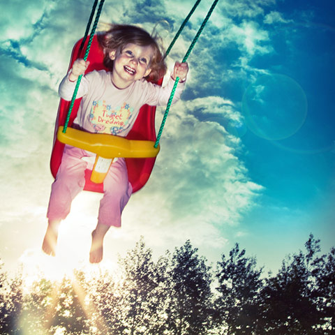In pictures: Height: girl on swing