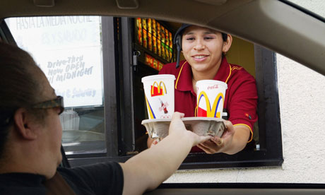 going through drive thru