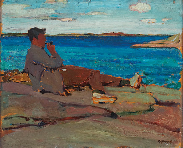 Tom Thompson: Peter Sandiford at Split Rock, Georgian Bay