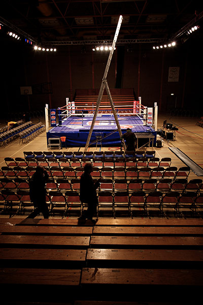 Liam Walsh: The North Bridge Leisure Centre is readied ahead of the evening's bouts