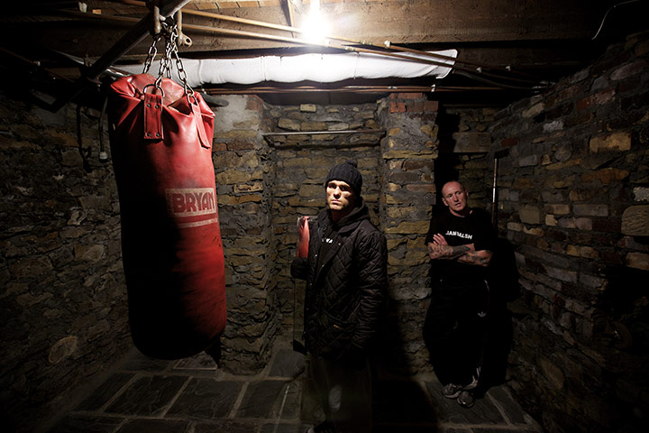 Liam Walsh: Liam Walsh in the basement gym with dad, Par