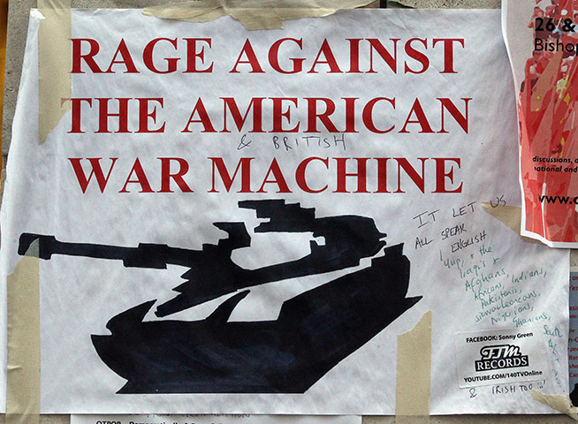 Signs at Occupy London: rage