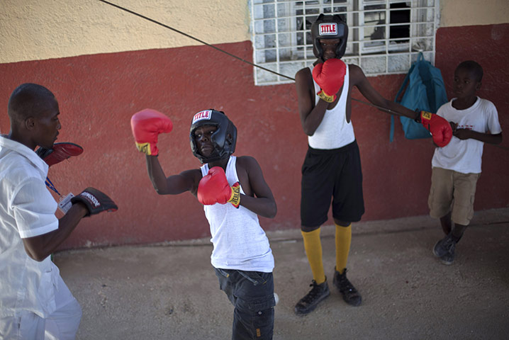 24 hours in pictures: Port-au-Prince, Haiti: Young boxers train at the L'Athletique d'Haiti 