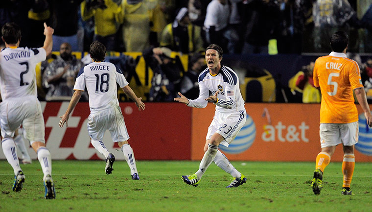 Beckham MLS: Todd Dunivant, Mike Magee, David Beckham, Danny Cruz