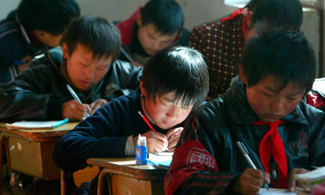 Children at a school in Beijing.