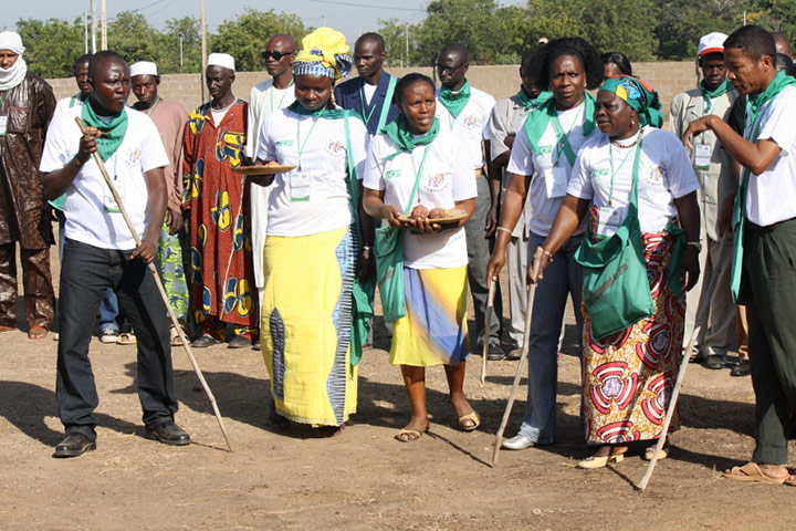 Mali farmer conference : in Nyeleni village
