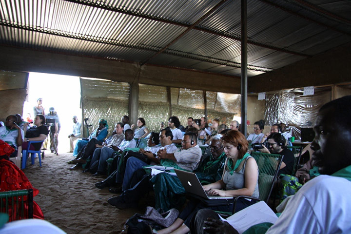Mali farmer conference : in Nyeleni village