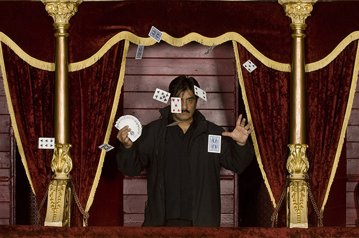 Making Britain: Shahid Malik, magician, at the City Varieties Music Hall in Leeds