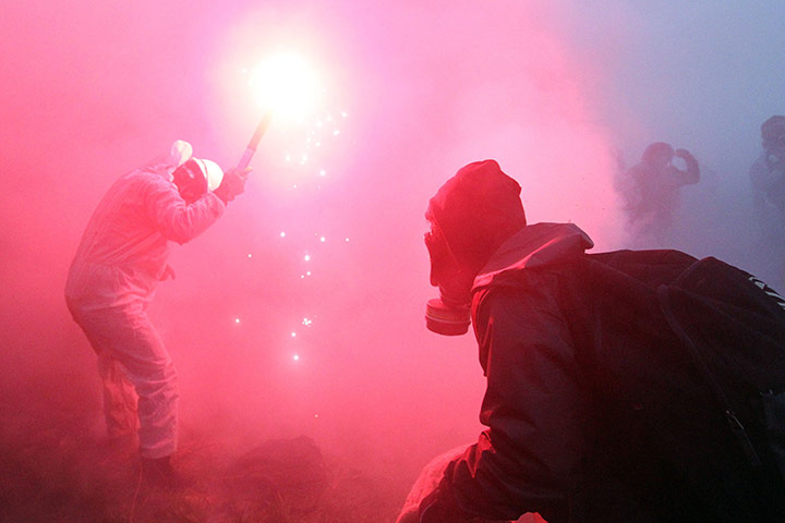 24 hours in pictures: Anti-nuclear demonstration in France