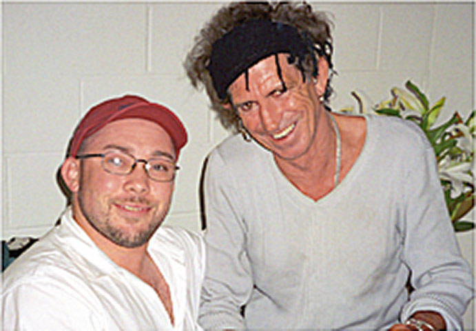 Richard Simpkin photos: Richard Simpkin with Keith Richards in 2003