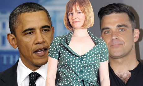 Lucy Mangan and friends Barack Obama and Robbie Williams. 