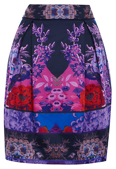 Key trends: print: lampshade skirt