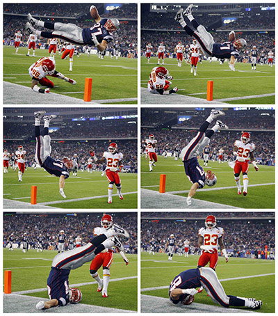best of the week in sport: New England Patriots tight end Rob Gronkowski scores a touchdown