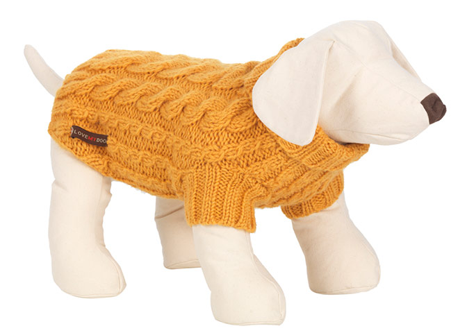 Christmas gifts: Gosling: Cable-knit dog sweater