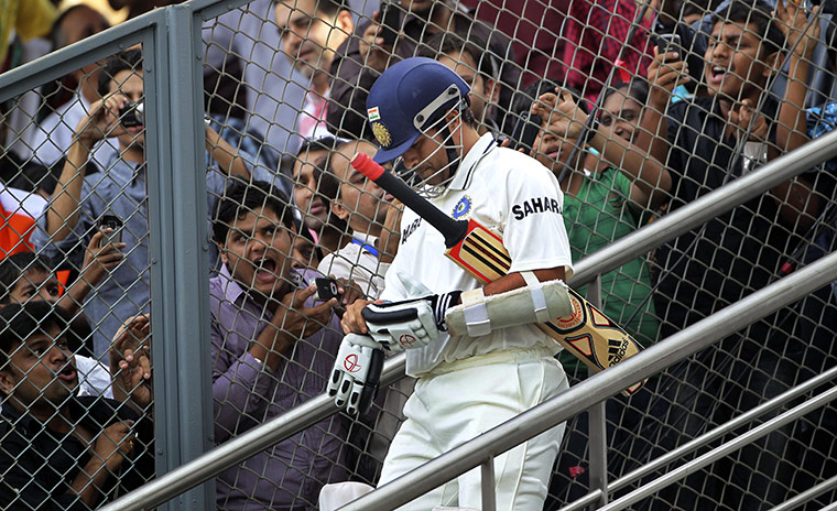 Tendulkar: Sachin Tendulkar takes to the field