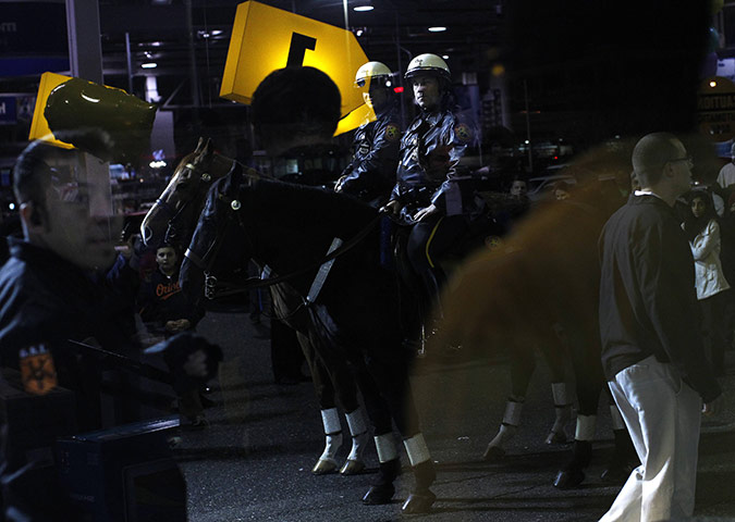 24 hours in pictures: New York, US: Nassau County Police officers