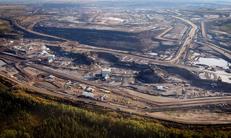 Tar sand extraction in Alberta, Canada