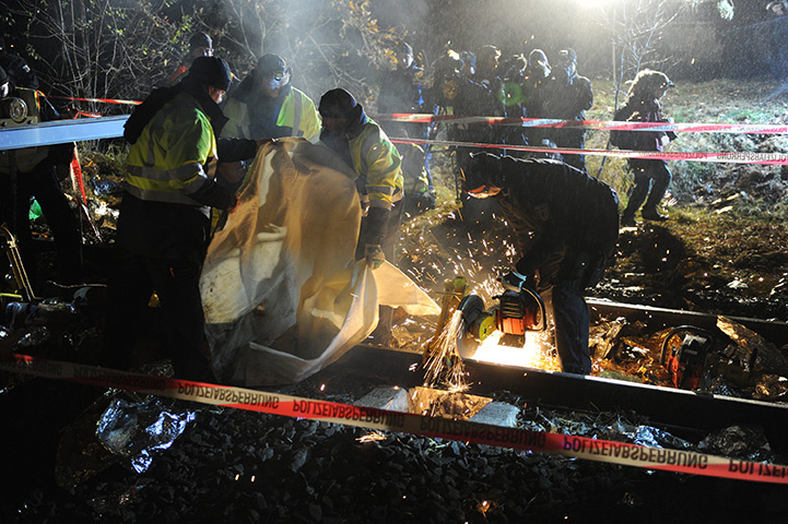 Germany  protests: Police cut through railway tracks to free an anti-nuclear protester