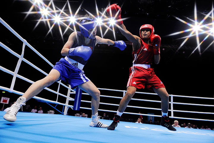 Amateur Boxing: Womens Olympic boxing test event Excel, East London